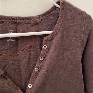 Brown T Shirt w Buttons